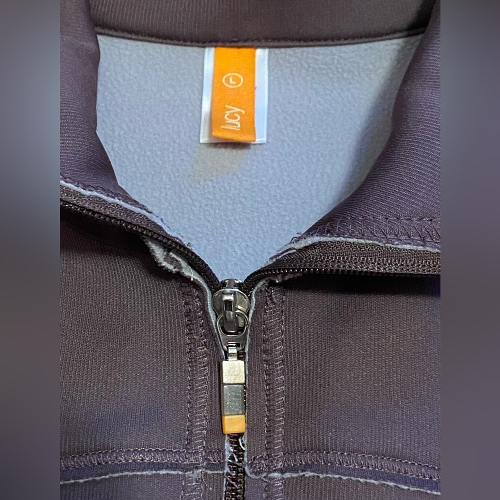 Lucy Full Zip Softshell Athletic Yoga Jacket Fleece Lined Woman’s Size L - Picture 5 of 11